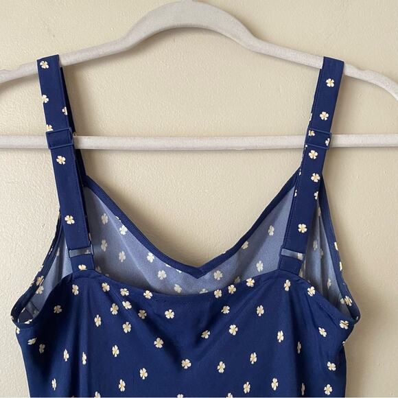 J. Crew | Gwyneth V-neck Cupro Blend Midi Slip Dress Tiny Blooms Floral Size 2 - Picture 6 of 8